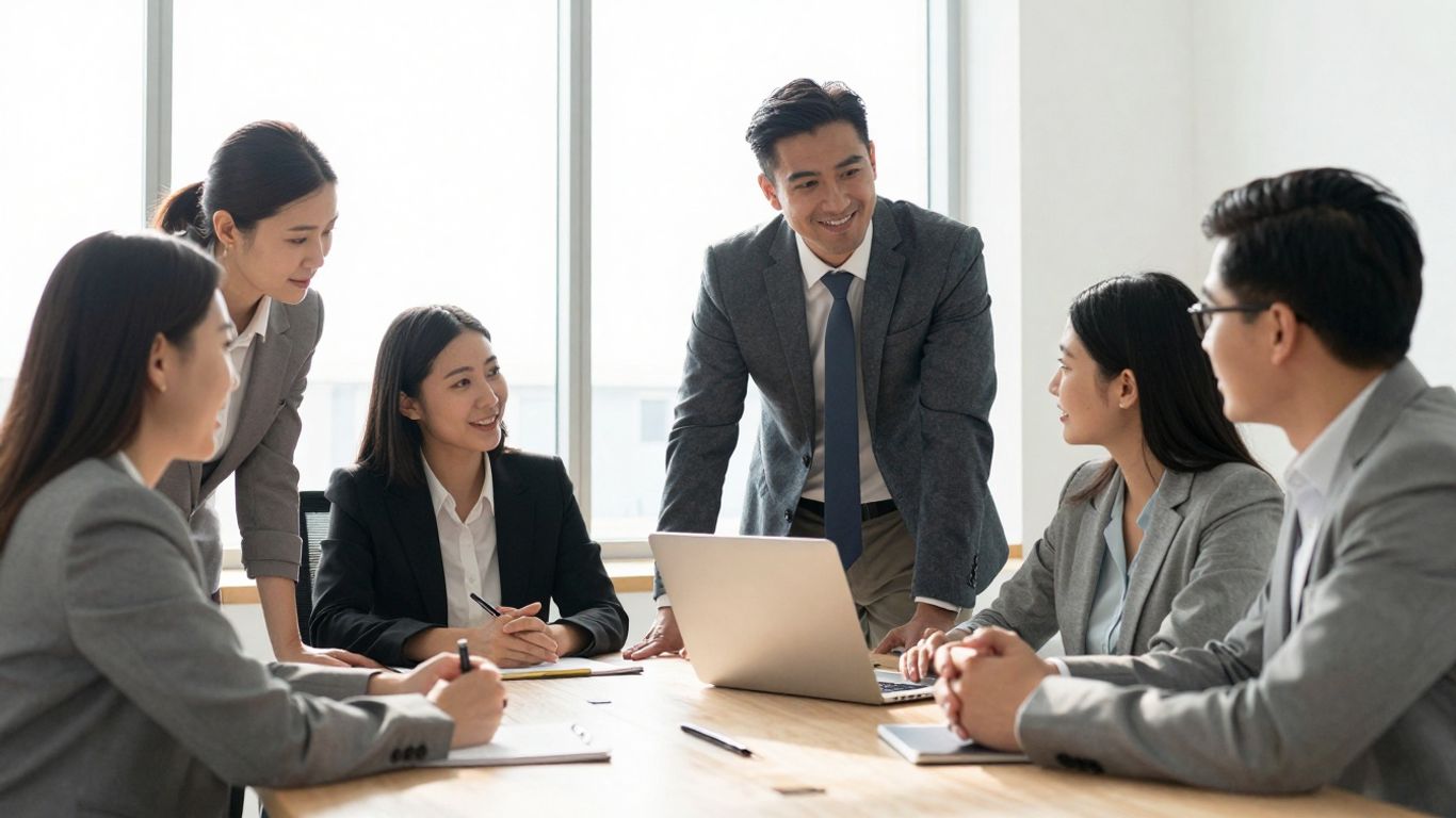 Menschen arbeiten zusammen im BÃ¼ro